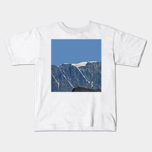 Snowy Mountain Ridge Alpine Landscape Kids T-Shirt